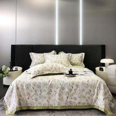 Imagem de Cobertor de luxo de verão, mantas de cama de verão, edredom leve, edredom de algodão, colcha de verão, colcha fina gelada, estampa floral, para todas as estações, 020,200 × 230 cm