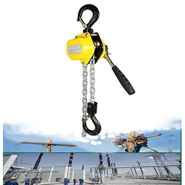 Imagem de Guincho manual, talha de corrente 0,25 0,5 0,75 tonelada, corrente vem junto com alavanca de bloco de alavanca, elevação manual de catraca 1,5 m 3m, ótimo para armazém, garagens, zonas de construção