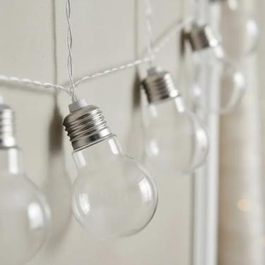 Imagem de Varal de Luz LED Decorativo Vintage 10 Lâmpadas Bulbo | Cordão Iluminado Festa Mesa Ambiente