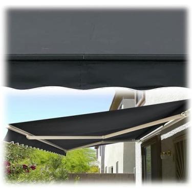 Imagem de Wzglod Tecido de substituição para toldo à prova d'água, tecido retangular resistente, tela de privacidade para toldo lateral retrátil.