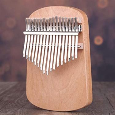 Imagem de Piano de polegar de 17 tons Kalimba piano de dedo de 17 tons Kalimba 17 tons placa única piano polegar piano (cor: C) (D)