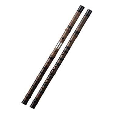 Imagem de Flauta de bambu profissional flauta roxa instrumento profissional para iniciantes flauta transversal (tecla F)