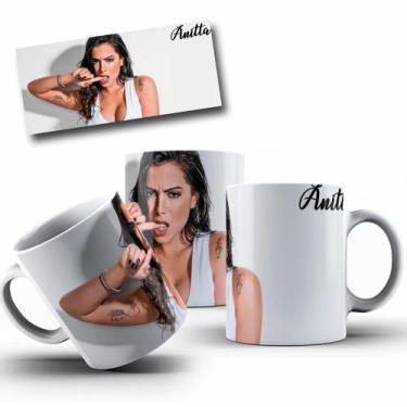 Imagem de Caneca personalizada barata  porcelana  cantores anitta kevinho livinh