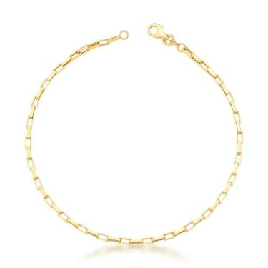 Imagem de Pulseira de ouro 18k Tijolinho 1,5Gr 19CM - Elegancy Joias
