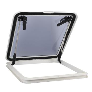 Imagem de Luqeeg Janela de vigia de barco, vigia quadrada de barco, à prova de água selada, antienvelhecimento e à prova de impacto, vidro temperado, janela de portlight marítima para veículo de acampamento e