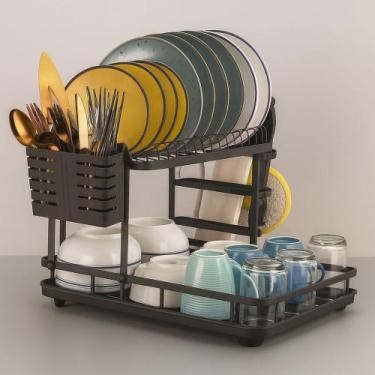 Imagem de Escorredor De Louça 2 Andares Com Bandeja Removivel Deend