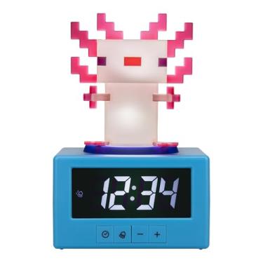 Imagem de Paladone Despertador digital Minecraft Axolotl com luz noturna – Decoração de jogos oficialmente licenciada, para quartos de crianças e adolescentes, salas de jogos, fãs de Minecraft