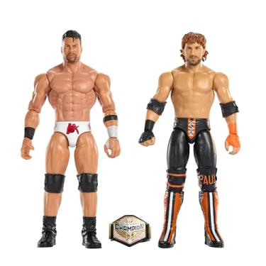 Imagem de Mattel WWE Main Event Showdown Action Figures 2-Pack with Accessory, Series #24 LA Knight vs Logan Paul Collectible Set, 6-inch