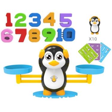 Imagem de Jogo matemático educativo brinquedo pedagógico Pinguim Equilibrista