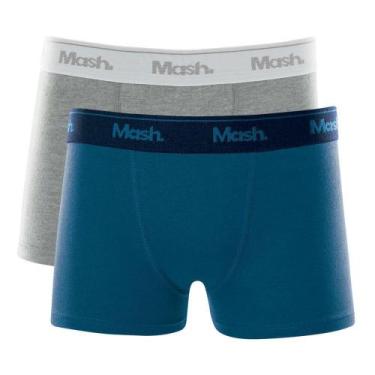 Imagem de Kit 2 Peças Cueca Boxer Mash Infantil Elástico Algodão, Cinza mescla c