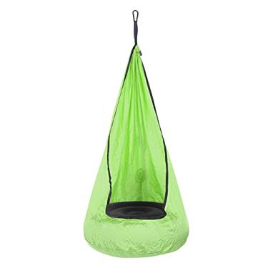 Imagem de KIMISS 210T Enrugado Nylon Taffta Pod Swing Seat - Cadeira de Rede Suspensa para Diversão e Relaxamento Ao Ar Livre (Fruta verde)