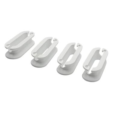 Imagem de Sevomie 4 unidades de enroladores de corda cega, suportes de cordão para persianas e persianas, gancho de parede sem danos alternativo para casa e escritório (branco)