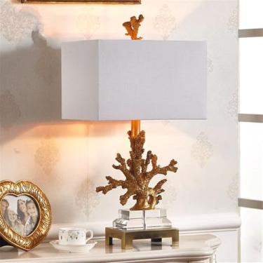 Imagem de Luxo Contemporâneo Lâmpada de Mesa LED Criatividade Americana Sala de Estar Quarto Estudo Villa Hotel Cama Mesa Luz (Estilo 036C)