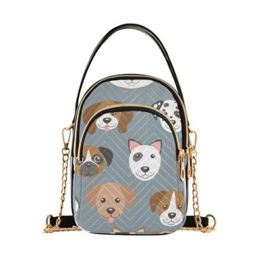 Imagem de Bolachas de Natal, bengalas de doce, bolsas de ombro antirroubo, bolsas femininas para uso diário, Cachorros fofos de desenho animado, 15*21*8cm