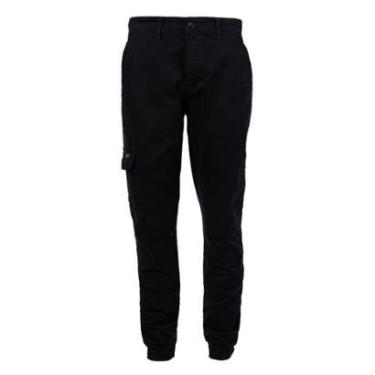 Imagem de Calça Masculina Max Denim Jogger em Sarja Preto-Masculino