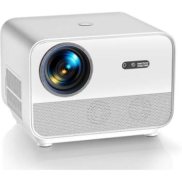 Imagem de [Foco automático, pedra fundamental e aplicativos] Projetor de TV Android FunFlix A1 4K com WiFi e Bluetooth 5.2.800 ANSI projetor externo com mais de 8000 aplicativos integrados, proyector de home