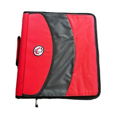 Imagem de Pasta com zíper 2 em 1 de 7,6 cm, preto e vermelho, altura do produto montado 33 cm x profundidade 3,14 x largura 33 cm, alça e alça de ombro incluídas (vermelho candy)