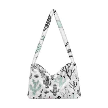 Imagem de Bolsas de ombro de galinha, sacola, bolsa de ombro feminina, Cactos, One Size