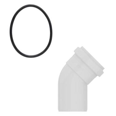 Imagem de Joelho 45º Esgoto 100Mm + Anel De Vedação Para Esgoto Dn100 - Tigre
