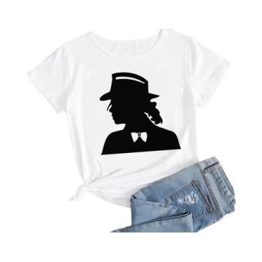 Imagem de Camiseta Gráfica plus Size Feminina Michael Jackson Estilo Harajuku Ro