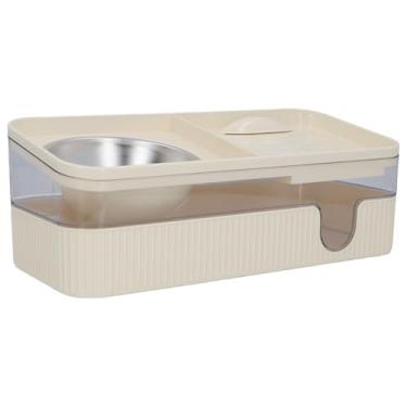 Imagem de Luocute Alimentador Automático para Gatos, 2 Em 1, Dispensador de Alimentos para Animais de Estimação e água Com Tigelas de Aço Inoxidável, para Gatos Pequenos e Médios, Cães,
