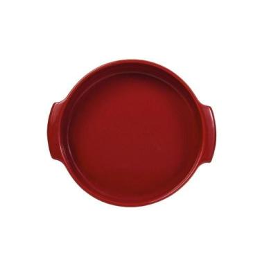 Imagem de Travessa Redonda Em Porcelana Assar E Servir 21x4,5cm Germer Vermelho 