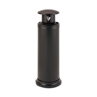 Imagem de Eliminação de pontas de cigarro Pilar de cinzas para ventilação múltipla fumaça em aço inoxidável para área fumantes para áreas externas hotéis e ruas(Preto)