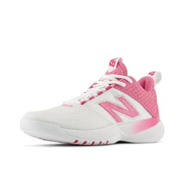Imagem de New Balance FuelCell Vb-01 V1 Tênis de vôlei feminino, Branco/rosa sinal, 11.5 Wide