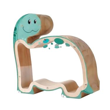 Imagem de Dinossauro de madeira para crianças, caixa transparente para guardar moedas com estampas fofas, cofrinho de 3 estilos para meninos e meninas, caixa decorativa para quarto, estante de livros, decoração