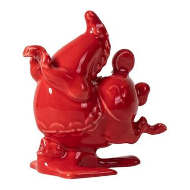 Imagem de Ｂｅｓｇａ Incensário em forma de pequeno cavalo, miniatura de estatueta de animal para mesa, porta-incenso para quarto e lareira, Vermelho