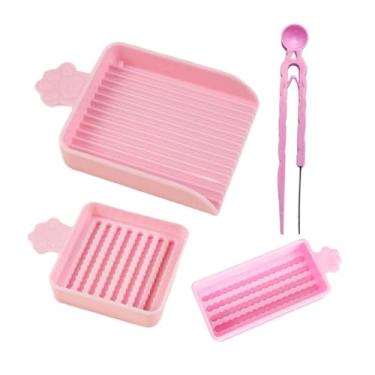 Imagem de oshhni Kit de 4 ferramentas para miçangas de fusão de 2,6 mm, ferramenta de eficiente, ferramenta de bandeja de seleção sem esforço, alinhador, Rosa