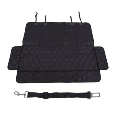 Imagem de Fockety Capa de Assento de Carro para Cachorro, Protetor de Assento para Animais de Estimação Em Tecido Oxford à Prova D'água Com Rede Antiderrapante e 2 Fivelas de Liberação Rápida para (Preta)