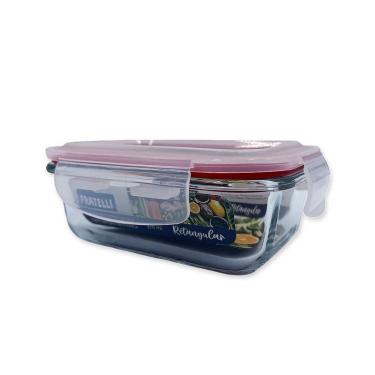 Imagem de Pote de Vidro Hermético 370ml Marmita Tampa com Trava