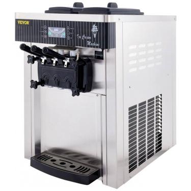 Imagem de Máquina de Sorvete Hard Serve Comercial VEVOR Prata Cilindro 6L Alta Produção 18L/h 1780W Modelo BQL-128YH