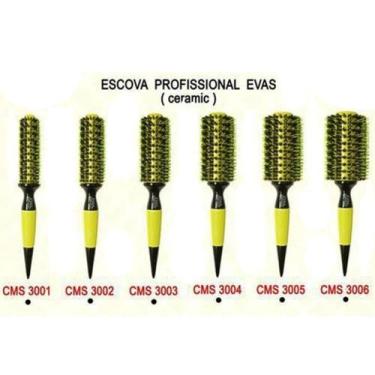 Imagem de Kit escovas evas profissional cms 6 tamanhos, Amarelo