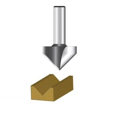 Imagem de Fresa Para Tupia Manual Ponta V 3/8'' Haste 6 Mm Widea - Strong