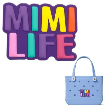 Imagem de HMGES Mamãe/avó/Nana/Gigi/enfermeira/mãe de cachorro/Mimi Life Charm para bolsa Bogg – Acessórios fofos de PVC para bolsa de praia de borracha, decoração personalizada para mulheres e mães, Cloreto de