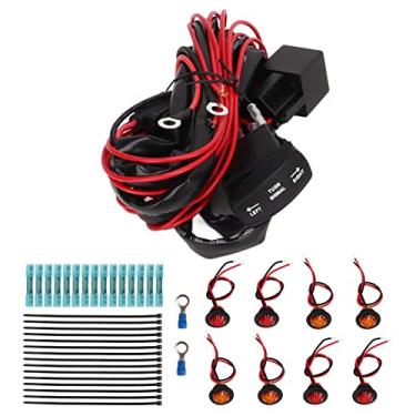 Imagem de Generic Kit de Interruptor Rocker de Sinal de Volta UTV, Função Aprimorada, Adequado para, Adequado para RZR, Kit de Iluminação Legal de Rua para ATV, Material ABS (Interruptor de rotação