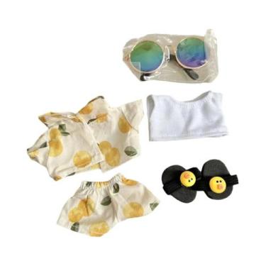 Imagem de Conjunto de praia de verão para boneca lababu de 17 cm, espreguiçadeir