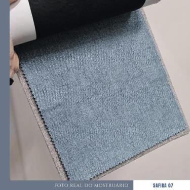 Imagem de Sofá  Gianni Bipartido Tecido Linho Pé Trapézio Escuro  350cm - 4R Est