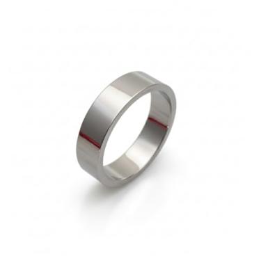 Imagem de Aliança Namoro 6mm Reta Compromisso Aço Inoxidável Lisa Avulsa (23/24)