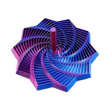 Imagem de Cubo Sensorial Espiral Hexagonal Impresso Em 3D, Modelo Estelar Para A