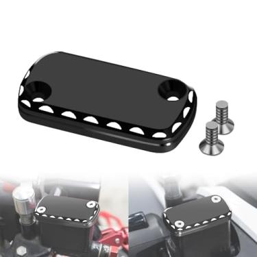 Imagem de Tampa do reservatório de fluido de freio dianteiro Monkey compatível com Monkey 125 CT125 Trail 125 DAX ST125 Acessórios de motocicleta Tampa do tanque de óleo do freio dianteiro (preto)