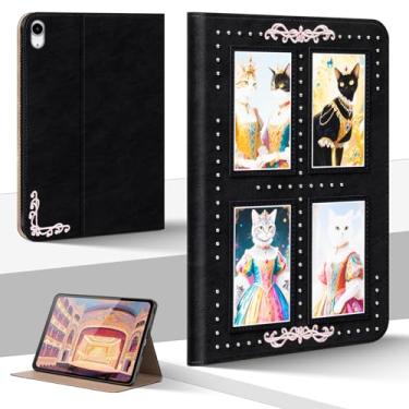 Imagem de Une Diffe Capa para tablet para iPad (A16) 11ª geração, 11 polegadas 2025, iPad 10ª geração 10,9 polegadas 2022, estilo vintage, estética feminina, meninas, capa protetora inteligente, hibernar