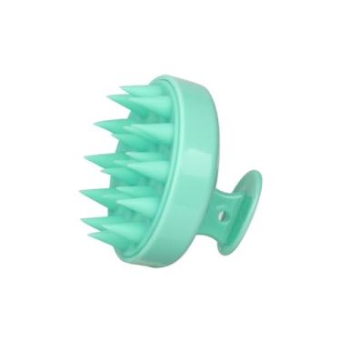 Imagem de Escova de shampoo de silicone limpa o couro cabeludo completamente massagem couro cabeludo escova de espuma fácil escova de cabeça escova de xampu escova de banho pente ferramenta de cuidados (estilo