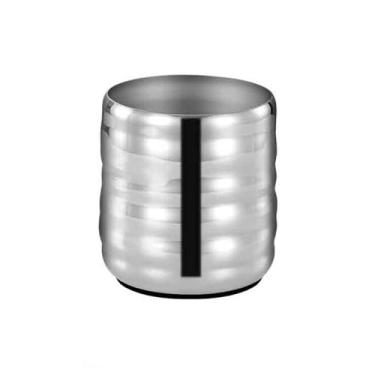 Imagem de Recipiente de gelo balde de gelo de aço inoxidável de alta qualidade barra engrossada balde de armazenamento de gelo champanhe balde de cerveja vinho cerveja champanhe balde (prata)