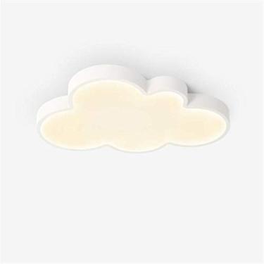 Imagem de Luminária de teto LED ultrafina de 24 W com design criativo de nuvens e desenho animado, de 5 cm, para decoração de quartos infantis (cor: luz branca, 2160 lúmens) [Classe energética A++]