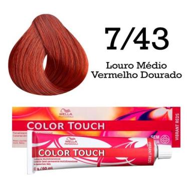 Imagem de Tonalizante Color Touch 7.43 Louro Médio Vermelho Dourado  Wella Profe