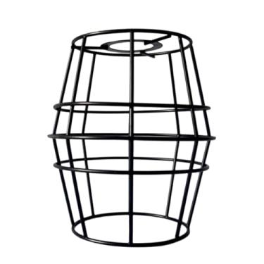 Imagem de Dualoai Abajur de arame metálico preto com design retrô para luminária pendente, ideal para sala de jantar, cozinha, estilo fazenda e decoração de casa.