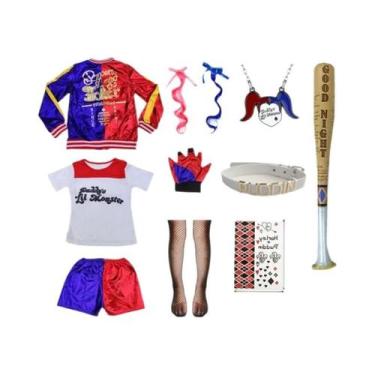 Imagem de Conjunto De Fantasia Cosplay Da Harley Quinn Do Esquadrão Suicida Para